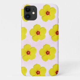Capa Para iPhone 11 Arte Flor Amarela Hibiscus