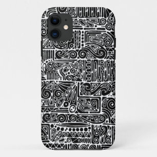 Capa Para iPhone 11 Arte Geométrica Preta E Branca 2