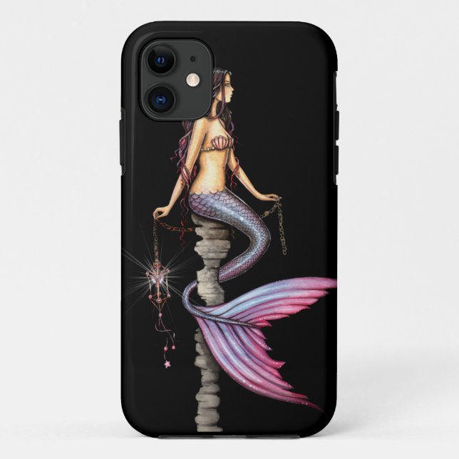 Capa Para iPhone 11 Arte Gótica Sereia Fantasia (Verso)