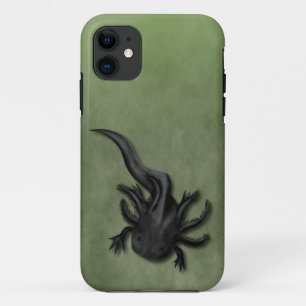 Capa Para iPhone 11 Arte Melanóide Negra Axolotl
