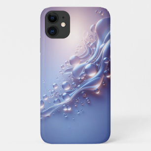 Capa Para iPhone 11 Arte Moderna de Bolhas Líquidas Luminosas - Roxo E