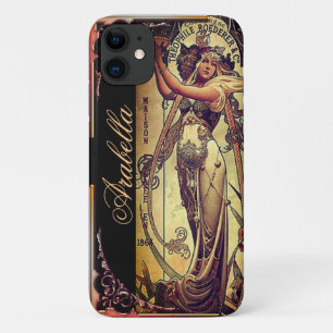 Capa Para iPhone 11 Arte nouveau mulher elegante vagabunda publicitári