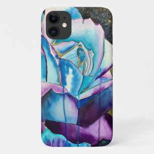 Capa Para iPhone 11 Arte rosa de cor gótica púrpura azul