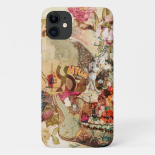 Capa Para iPhone 11 Arte Vintage - Flores de Crânio