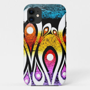 Capa Para iPhone 11 Artesanato de Gotículas Psicodélicas