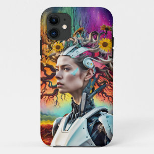 Capa Para iPhone 11 Árvore Androide Colorida Moderna da Tendy