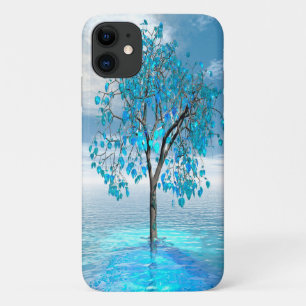 Capa Para iPhone 11 Árvore Azul Crystal
