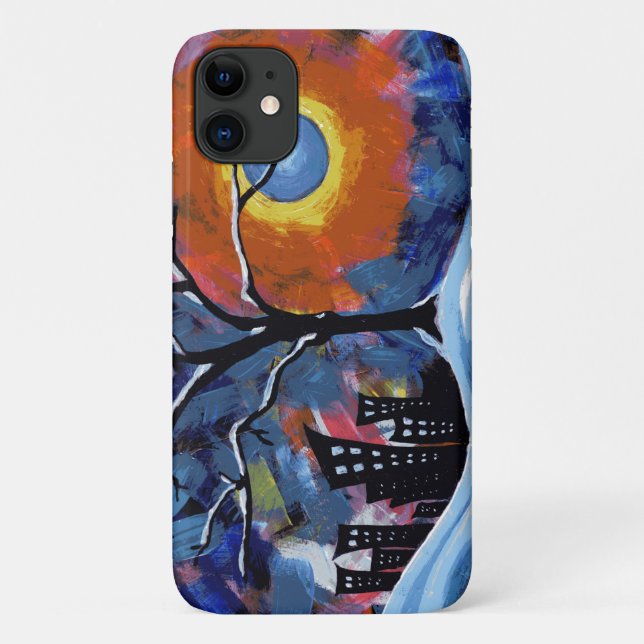 Capa Para iPhone 11 Árvore de inverno e Luzes da Cidade - Artéria Orig (Verso)