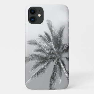 Capa Para iPhone 11 Árvore de Palma Preta e Branca