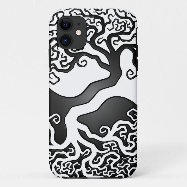 Capa Para iPhone 11 Árvore de Yin Yang (Verso)