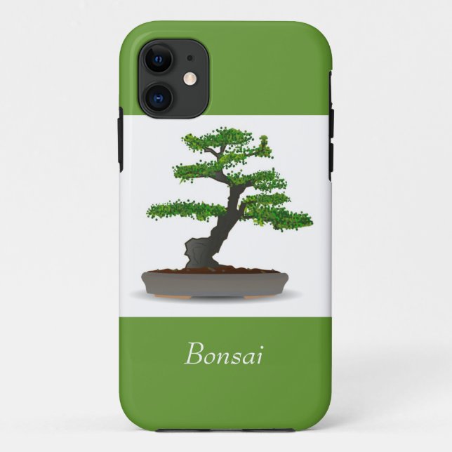 Capa Para iPhone 11 Árvore diminuta japonesa dos bonsais com pontos da (Verso)