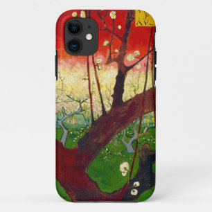 Capa Para iPhone 11 Árvore florescente de ameixa Van Gogh depois de H