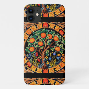 CAPA PARA iPhone 11 ÁRVORE LARANJA COM FOLHAS VERDE, FLORES