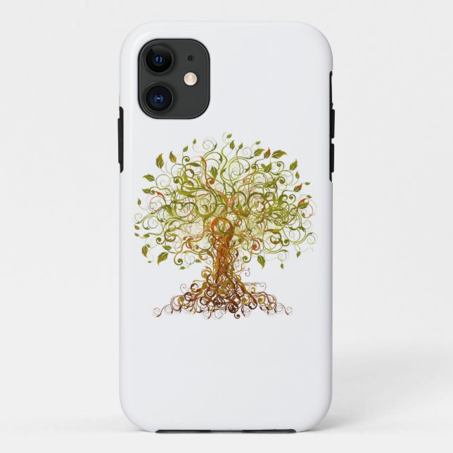 Capa Para iPhone 11 Árvore Modernista Colorida 13 (Verso)