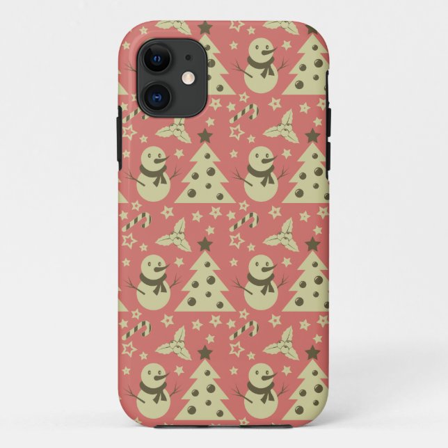 Capa Para iPhone 11 Árvores de Natal holandesas (Verso)