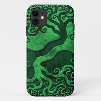 Capa Para iPhone 11 Árvores de pedra verdes de Yin Yang