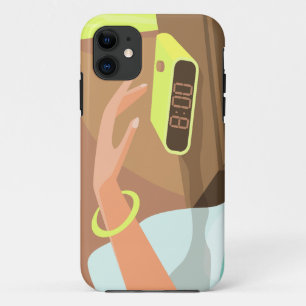 Capa Para iPhone 11 As garotas apertam o botão de snooze do despertado