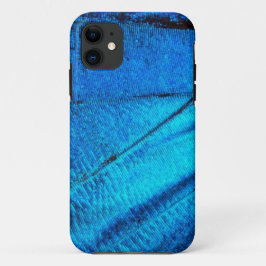 Capa Para iPhone 11 Asa de Borboleta Azul Iridescente
