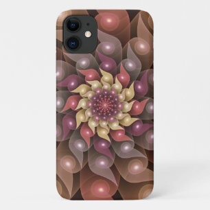 Capa Para iPhone 11 Asas Espirais, Arte Fractal Colorida Moderna Abstr