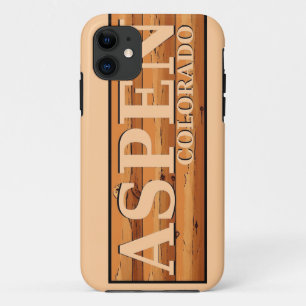 Capa Para iPhone 11 Aspen cartaz de madeira do Colorado