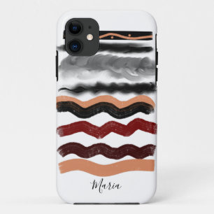 Capa Para iPhone 11 Assinatura Dourada e Negra Elegante da Boêmia