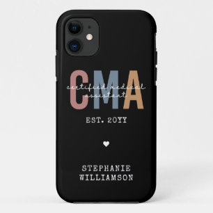 Capa Para iPhone 11 Assistente médico certificado CMA personalizado