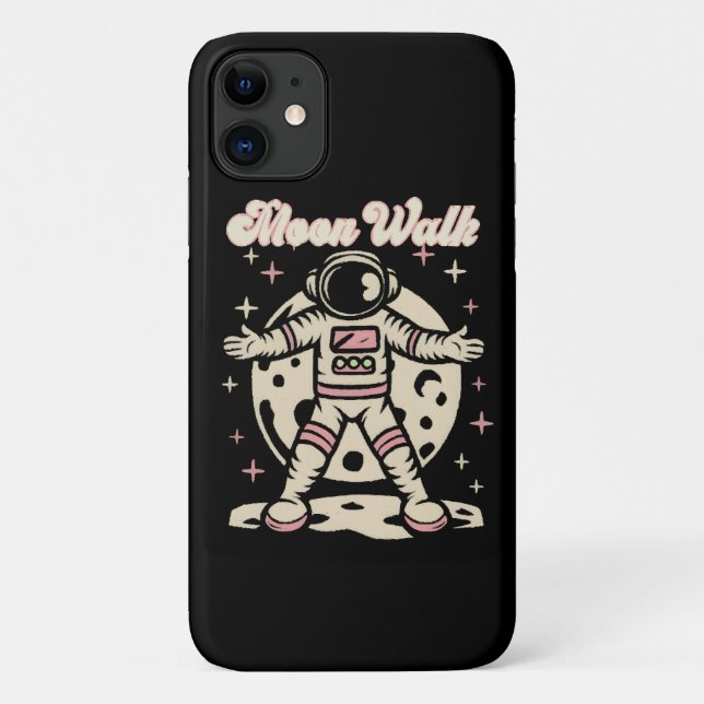 Capa Para iPhone 11 Astronauta Andando na Lua (Verso)