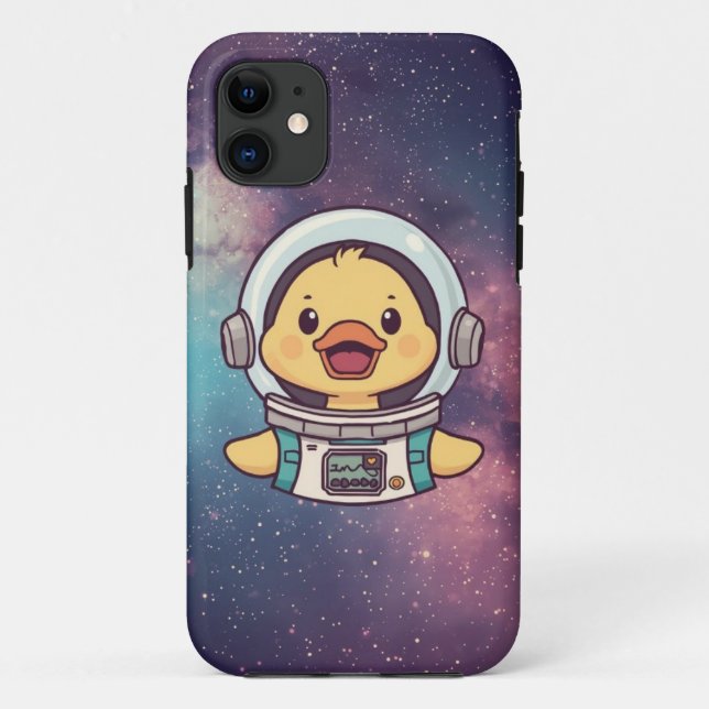 Capa Para iPhone 11 Astronauta Duck Mobile Case (Verso)