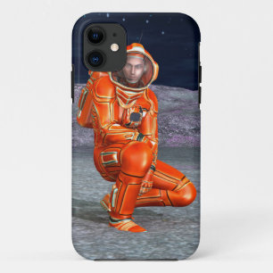 Capa Para iPhone 11 Astronauta Mars Space Explorer no Planeta de Alien