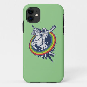 Capa Para iPhone 11 Astronauta Montando Unicórnio
