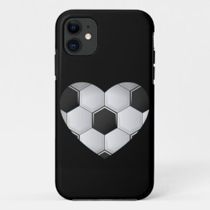Capa Para iPhone 11 atleta de esportes cardíacos de futebol amoroso