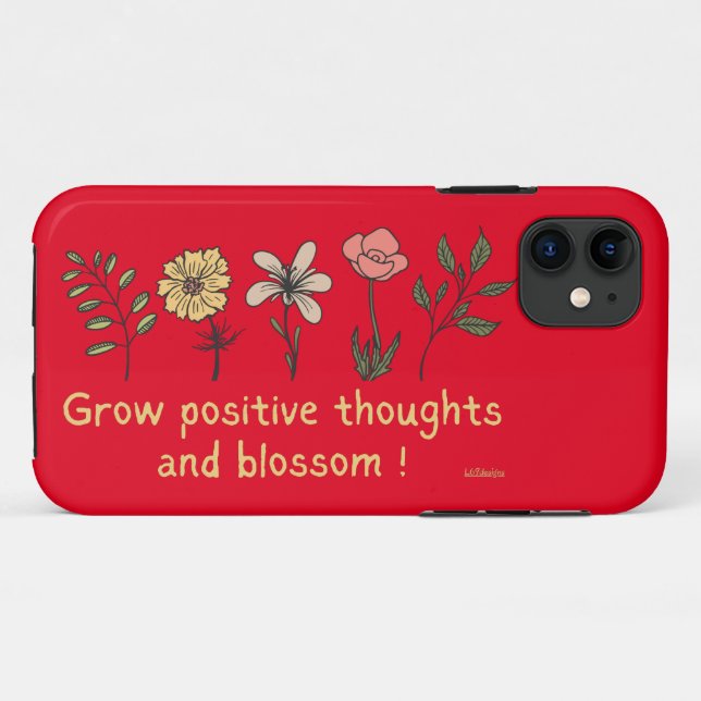CAPA PARA iPhone 11 AUMENTAR OS PENSAMENTOS POSITIVOS E FUNCIONAR A FU (Verso (horizontal))