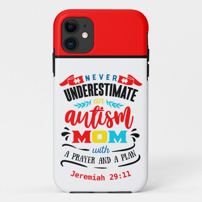 Capa Para iPhone 11 Autismo Mãe - Caso Difícil do Apple iPhone 11 (Verso)