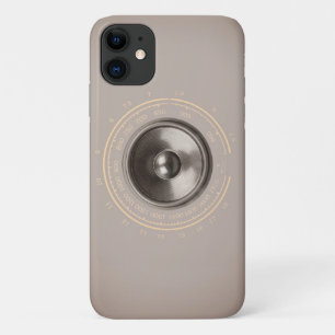 Capa Para iPhone 11 Auto-falante de música e discagem por rádio retr