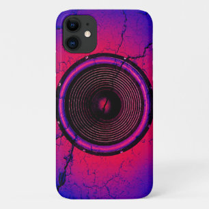 Capa Para iPhone 11 auto-falante de música em uma parede rachada