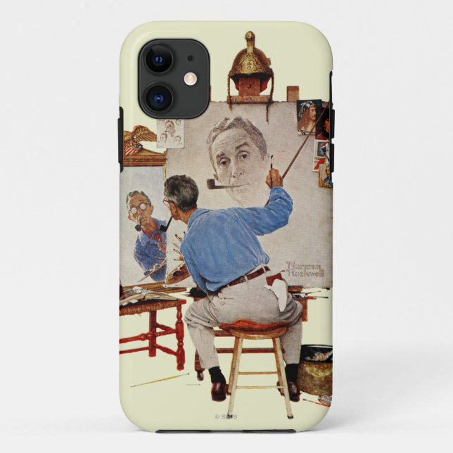 Capa Para iPhone 11 Auto-Retrato triplo (Verso)