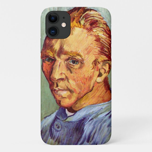 Capa Para iPhone 11 Autorretrato de Vincent Van Gogh sem Barba Arte (Verso)