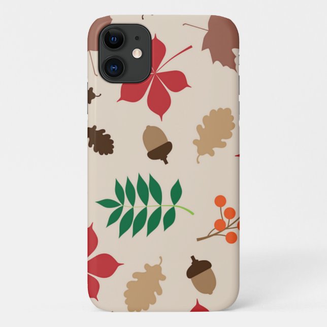Capa Para iPhone 11 Autuman | Zazzle_Growth. (Verso)