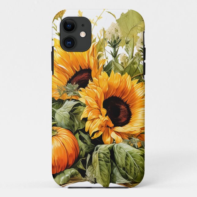 Capa Para iPhone 11 Autumn Falling Deixa Pumpkin (Verso)