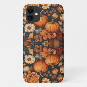 Capa Para iPhone 11 Autumn Flower Pumpkins Halloween Gift