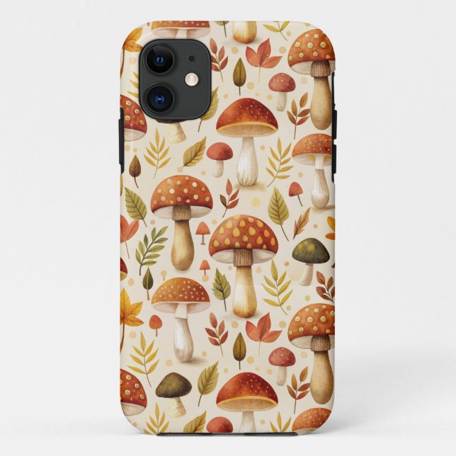 Capa Para iPhone 11 Autumn Mushrooms (Verso)