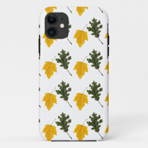 Capa Para iPhone 11 Autumn Symmetry Leaf Pattern