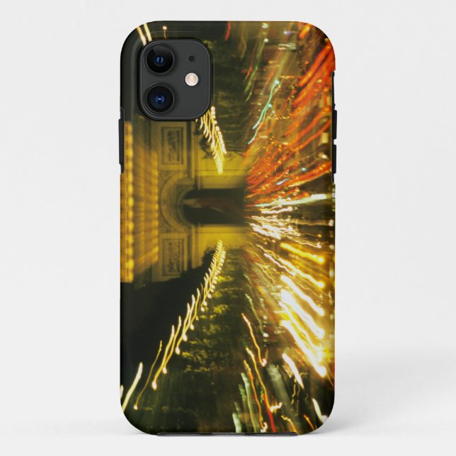 Capa Para iPhone 11 Avenida dos Campos Elísios, Arco do Triunfo, (Verso)