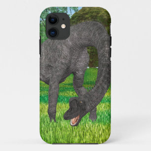 Capa Para iPhone 11 Aventura na Selva do Dinossauro de Pescoço Longo