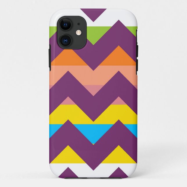 Capa Para iPhone 11 Aztec Chevron Zigzag Stripe Padrão 9 (Verso)