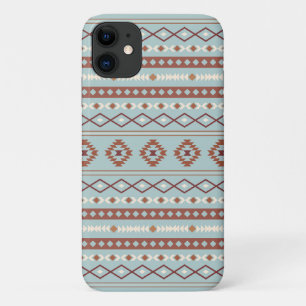Capa Para iPhone 11 Aztec Padrões de Motif Mistos Rastreamento Azul