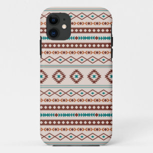 Capa Para iPhone 11 Aztec Rusts Creme Misturado de Motifs Padrão