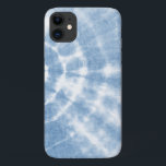 Capa Para iPhone 11 Azul-branco Shibori colar<br><div class="desc">Uma bela capa de telefone de design shibori,  corante azul gravata.</div>