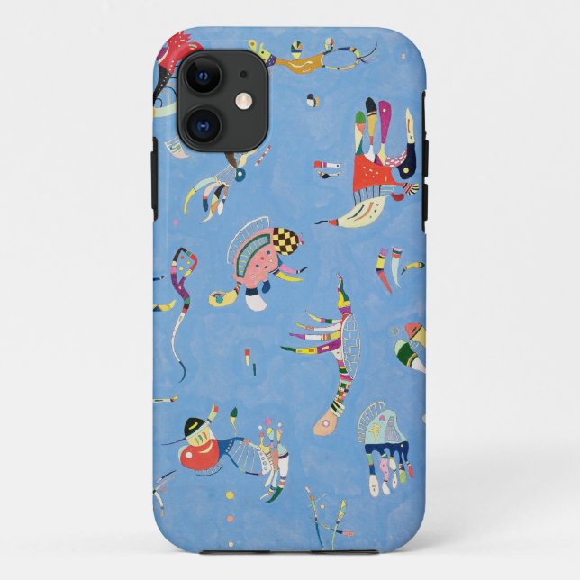 Capa Para iPhone 11 Azul-céu de Kandinsky (Verso)