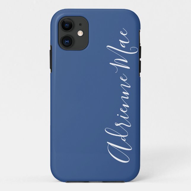 Capa Para iPhone 11 Azul clássico personalizado (Verso)